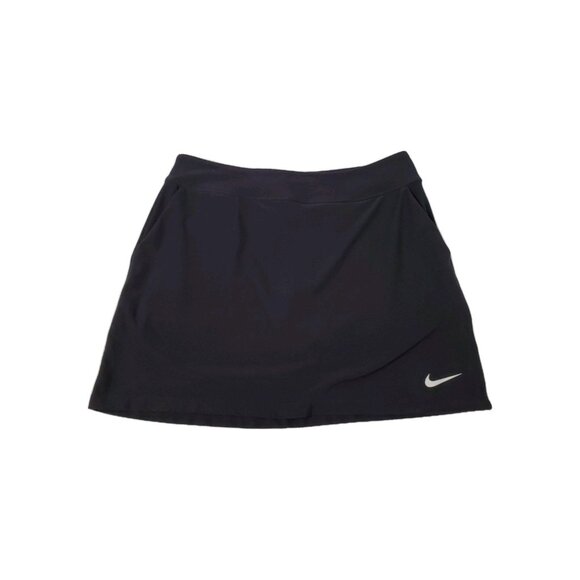 NIKE Womens Tournament Knit Golf Skort Black 726172-010 Size M Pickleball Tennis - Picture 3 of 15